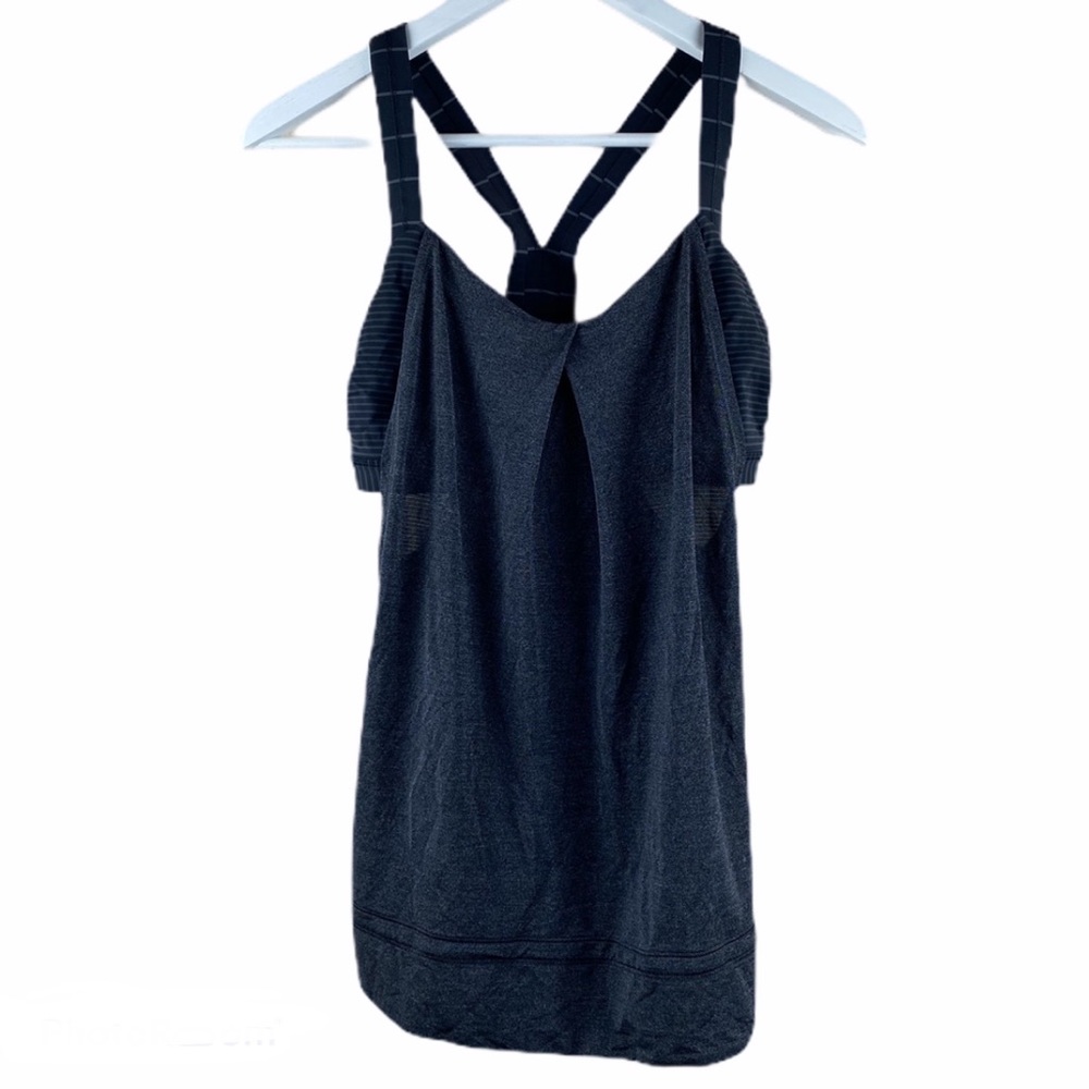 Lululemon Gray Built In Sports Bra Tank Top